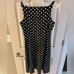 Ralph Lauren Black and white polka dot dress, size 8
